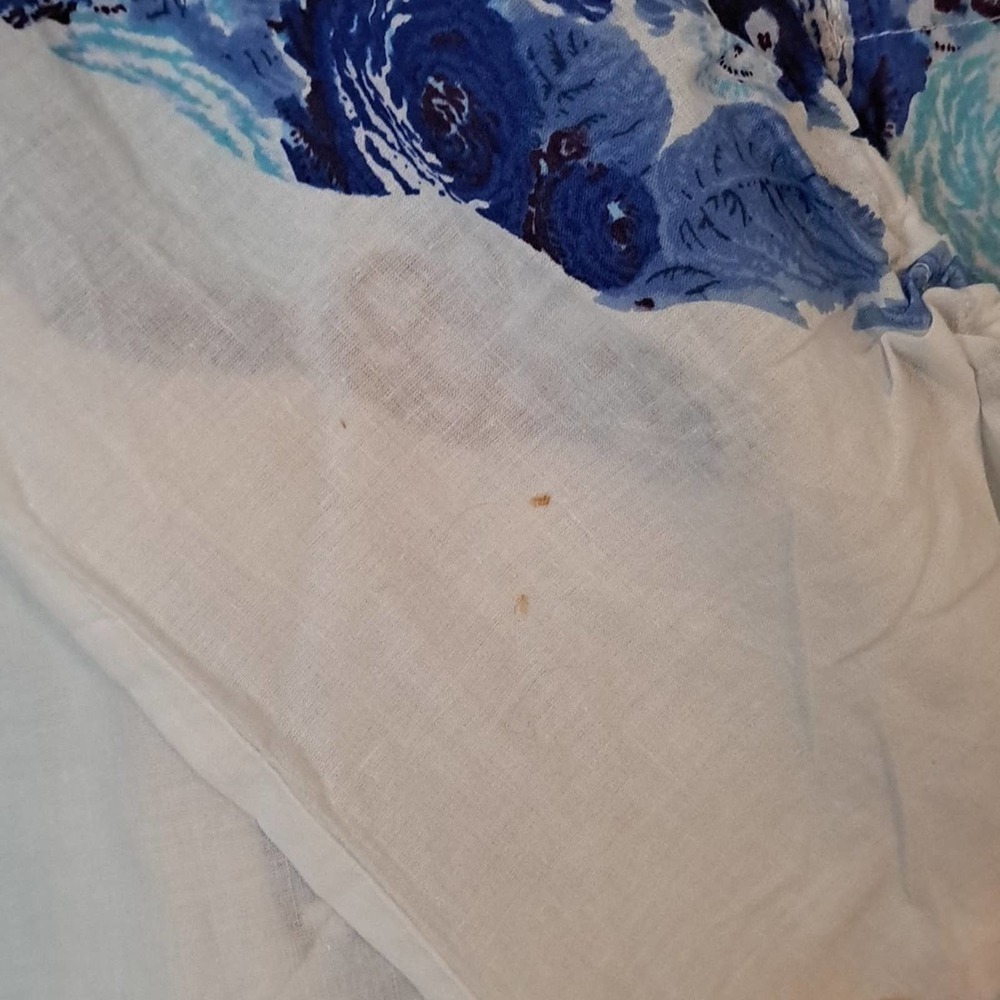 Moda Praia white and blue floral tunic/NWT Fringe Swim Cover - Picture 3 of 6